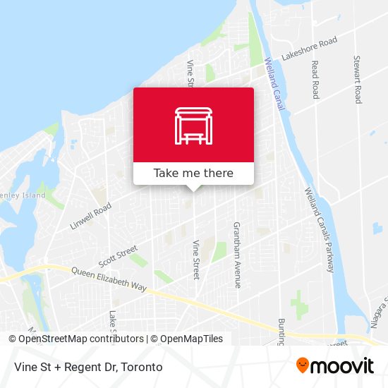 Vine St + Regent Dr map