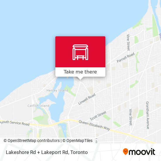 Lakeshore Rd + Lakeport Rd map