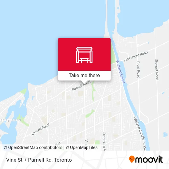 Vine St + Parnell Rd map