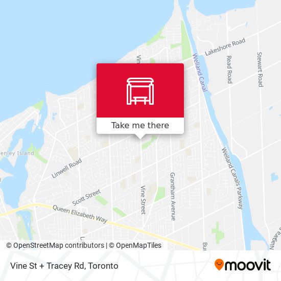 Vine St + Tracey Rd map