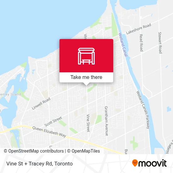 Vine St + Tracey Rd map