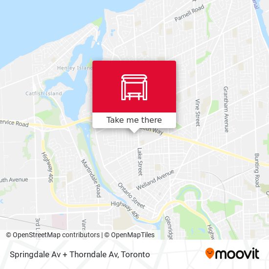 Springdale Av + Thorndale Av map