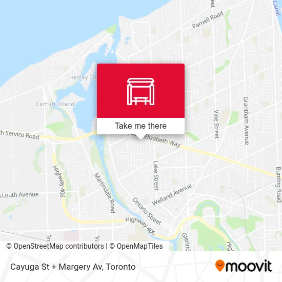 Cayuga St + Margery Av map