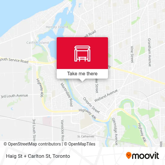 Haig St + Carlton St map