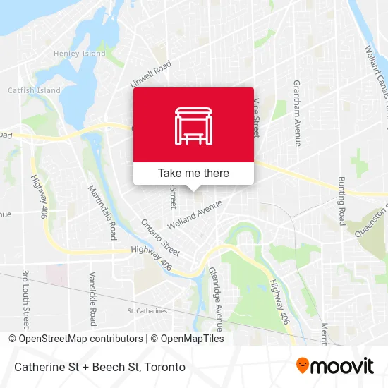 Catherine St + Beech St map