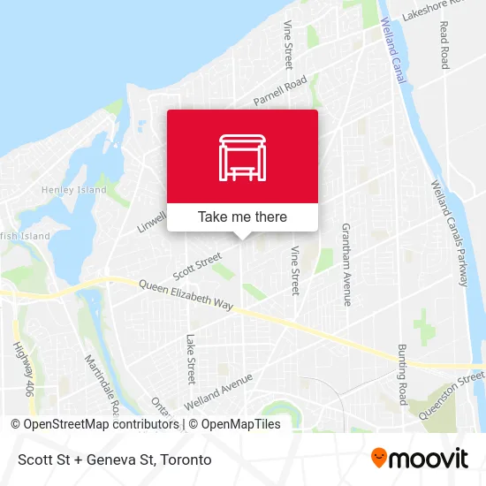 Scott St + Geneva St map