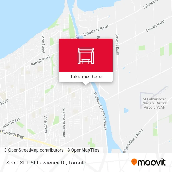 Scott St + St Lawrence Dr map