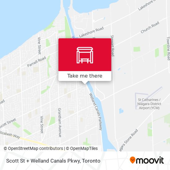 Scott St + Welland Canals Pkwy map