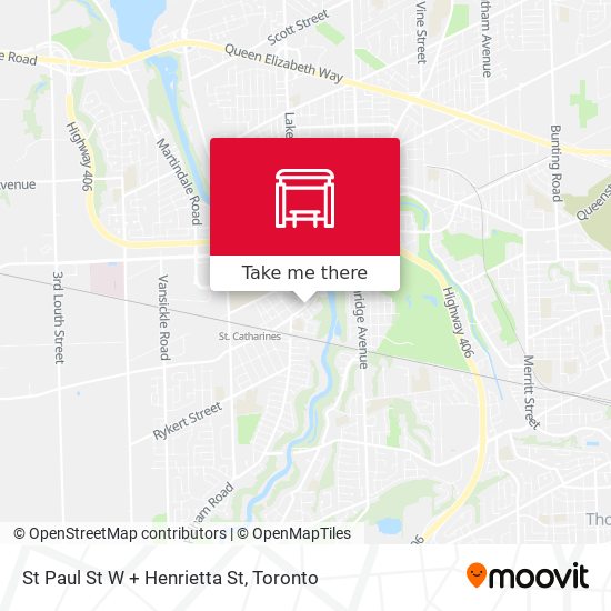 St Paul St W + Henrietta St map