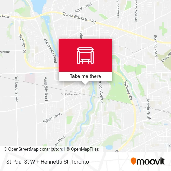 St Paul St W + Henrietta St map