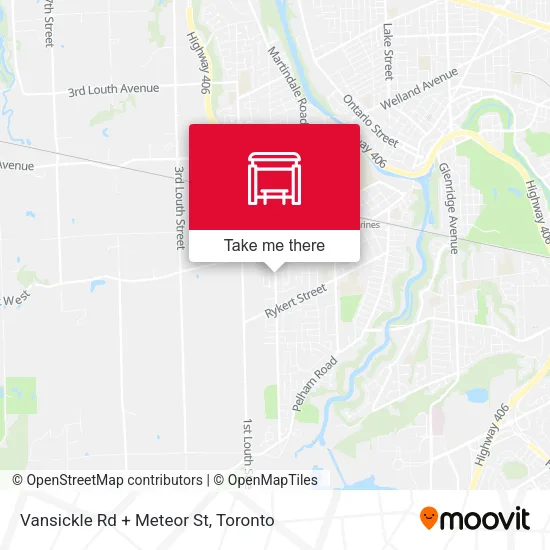 Vansickle Rd + Meteor St map