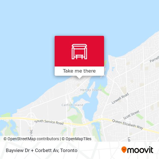 Bayview Dr + Corbett Av map