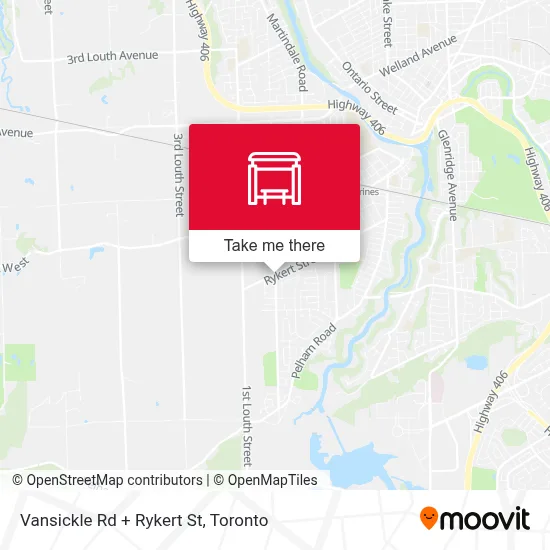Vansickle Rd + Rykert St map