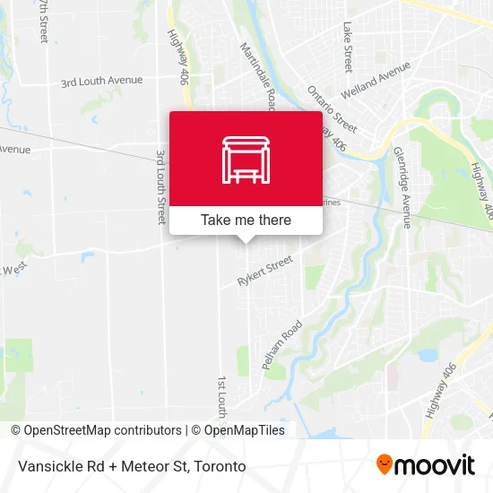 Vansickle Rd + Meteor St map