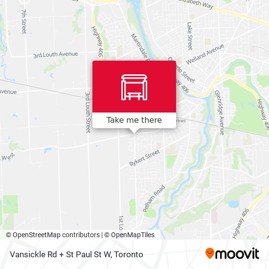 Vansickle Rd + St Paul St W map