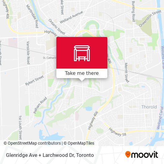 Glenridge Ave + Larchwood Dr map