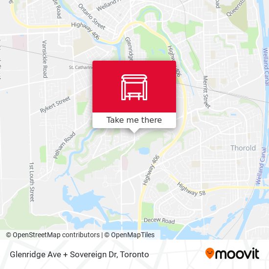 Glenridge Ave + Sovereign Dr map