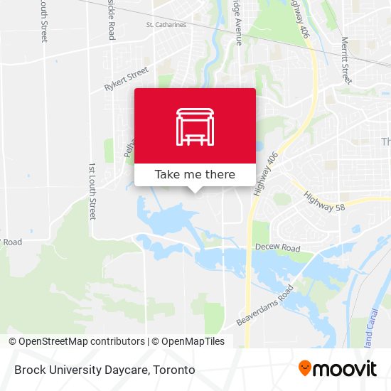 Brock University Daycare map