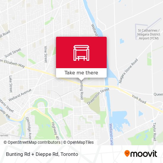 Bunting Rd + Dieppe Rd map