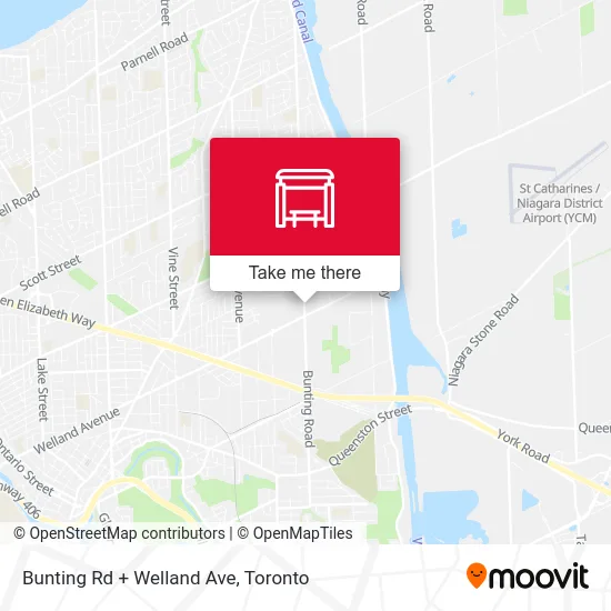 Bunting Rd + Welland Ave map