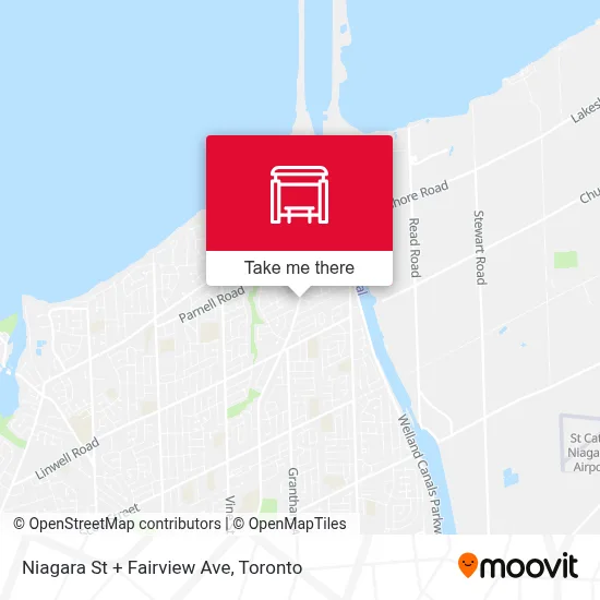 Niagara St + Fairview Ave map