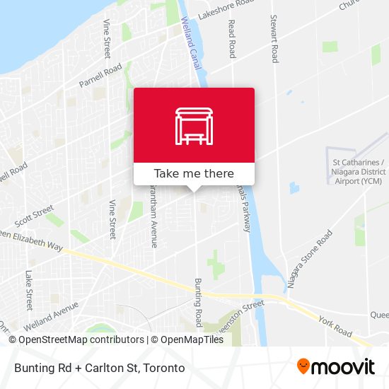 Bunting Rd + Carlton St map