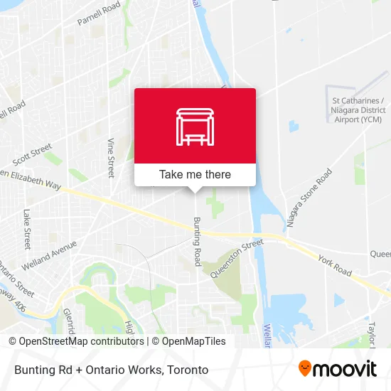 Bunting Rd + Ontario Works map