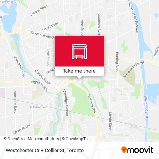 Westchester Cr + Collier St map