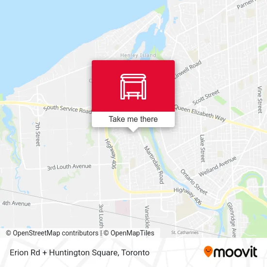 Erion Rd + Huntington Square map