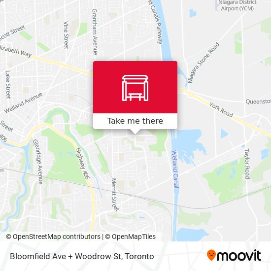 Bloomfield Ave + Woodrow St map