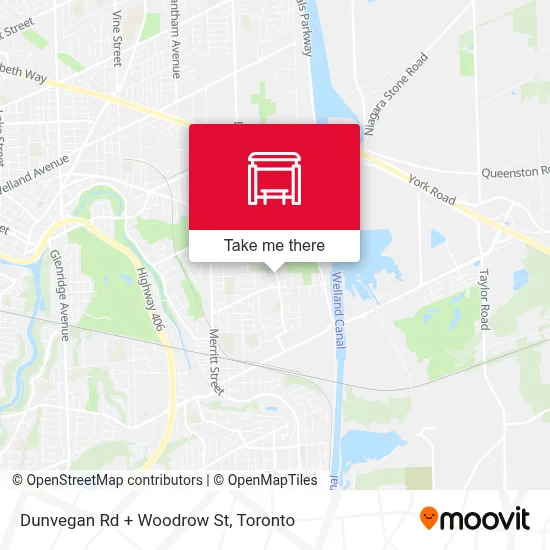 Dunvegan Rd + Woodrow St map