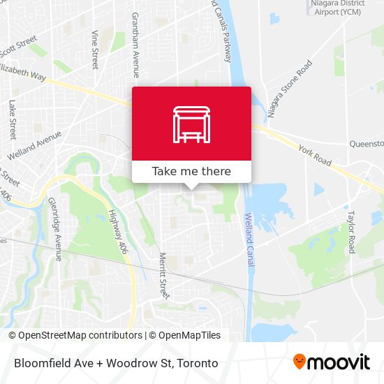 Bloomfield Ave + Woodrow St map