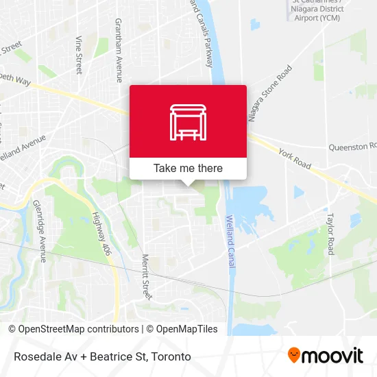 Rosedale Av + Beatrice St map