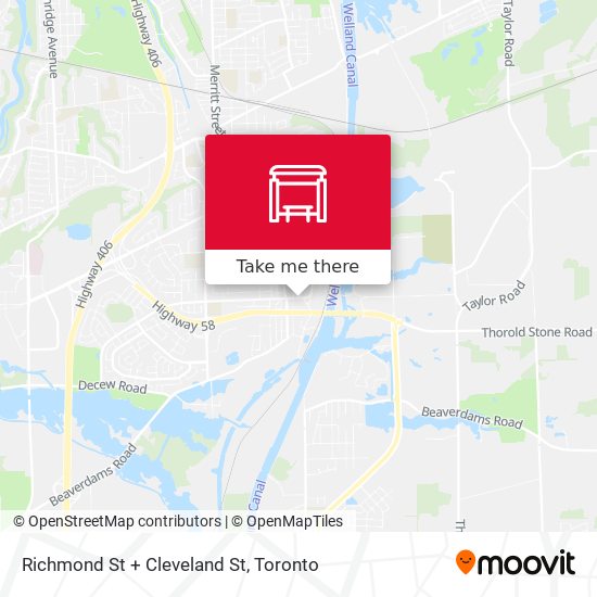 Richmond St + Cleveland St map