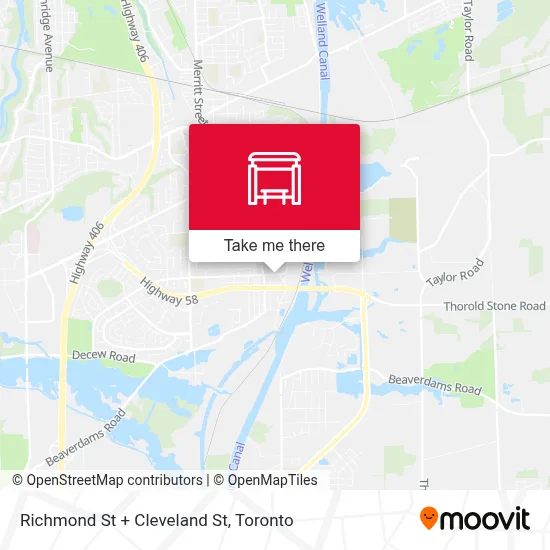 Richmond St + Cleveland St map