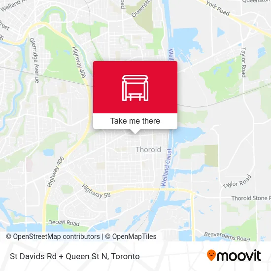 St Davids Rd + Queen St N map