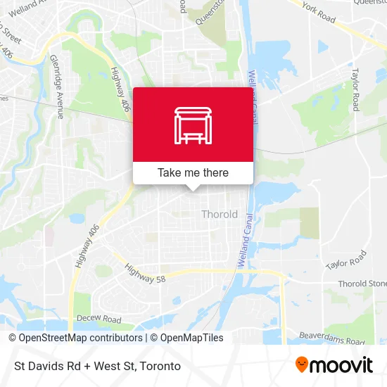 St Davids Rd + West St map