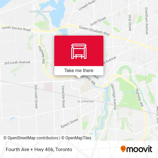 Fourth Ave + Hwy 406 map