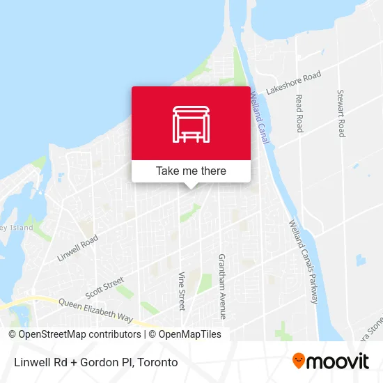 Linwell Rd + Gordon Pl map