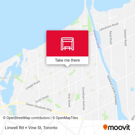 Linwell Rd + Vine St map