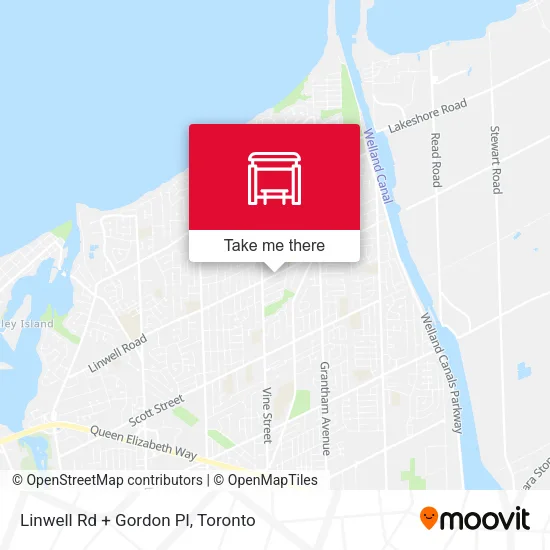 Linwell Rd + Gordon Pl map