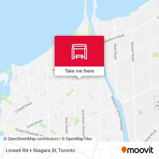 Linwell Rd + Niagara St map