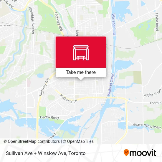 Sullivan Ave + Winslow Ave map