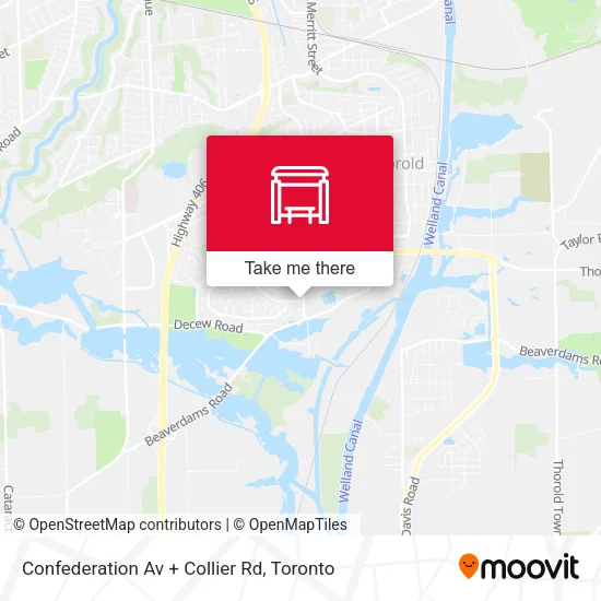 Confederation Av + Collier Rd map