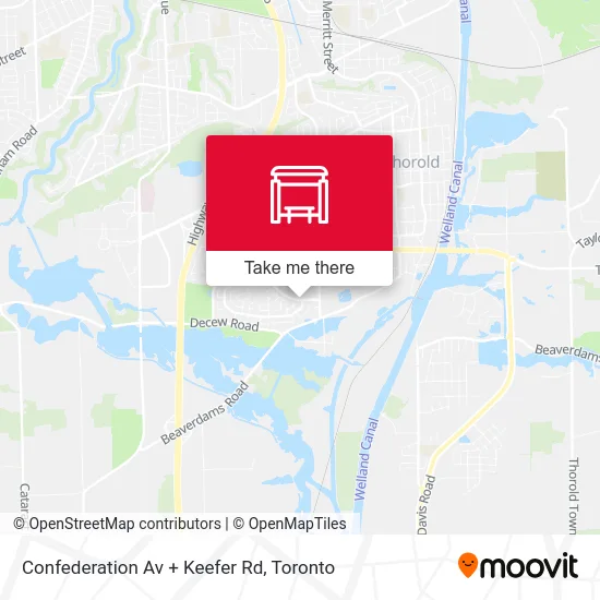 Confederation Av + Keefer Rd map