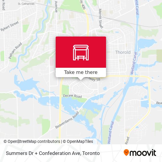 Summers Dr + Confederation Ave map