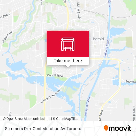 Summers Dr + Confederation Av map