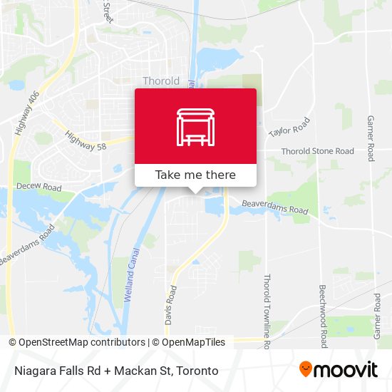 Niagara Falls Rd + Mackan St map