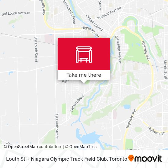 Louth St + Niagara Olympic Track Field Club map