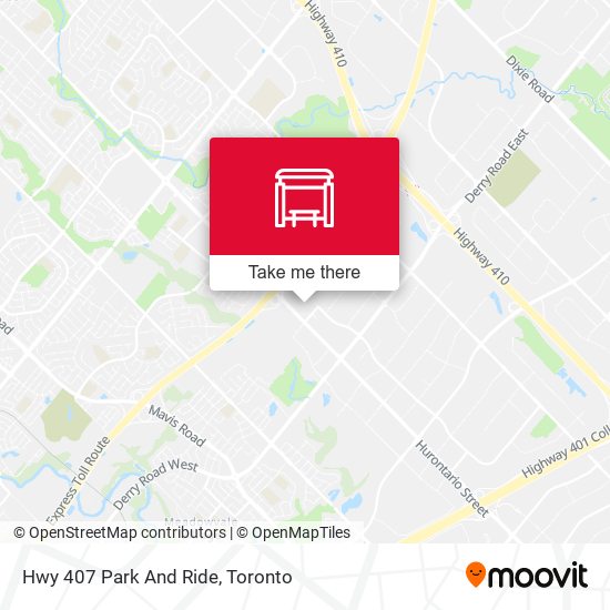 Hwy 407 Park And Ride map